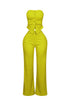 Imari Button Detail Tube Top & Pants SET